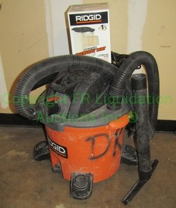 lot 310 image: Ridgid wetdry shop vacuum with extra filter