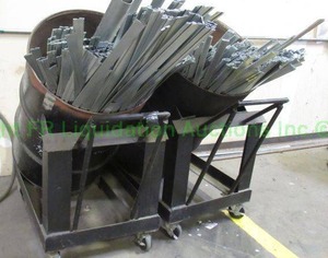 lot 103 image: Custom built 55 gallon drum transport barrel carts plus contents