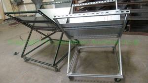 lot 130 image: X frame parts transport carts, 2 total. 46 x 41 x 37