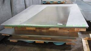 lot 158 image: Galvanized metal panel sheets, approx. 75-100 total. Largest peice is 60 x 48