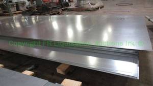 lot 160 image: Galvanized sheet metal panels 48 x  8ft. approx. 75-100 count
