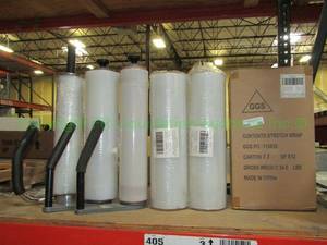 lot 185 image: Packing stretch wrap and wrap applicator rollers