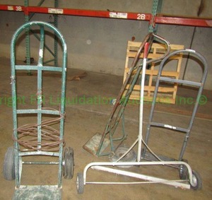 lot 255 image: Hand truck parts, magnetic floor sweeper