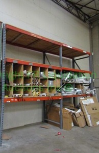 lot 240 image: Pallet rack two sections, 16ft. Contents not included