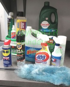lot 379 image: Assorted cleaning supplies as shown