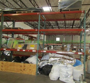 lot 358 image: Pallet rack two sections, 16ft. Contents not included