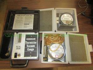 lot 349 image: Robinair thermistor vacuum gauge and Dwyer magnehelic