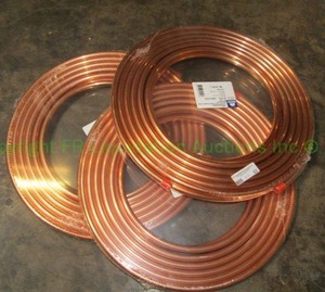 lot 52 image: Mueller Industries Streamline copper AC tubing 58 O.D. 50ft coils. New. Bidding is times the quantity