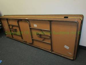 lot 383 image: Laminate top folding tables, 3 total
