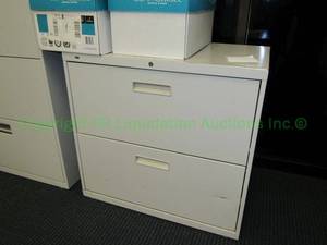 lot 387 image: Hon lateral file cabinet