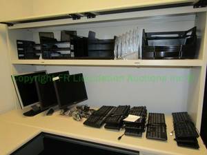 lot 396 image: Dell Computer monitors, keyboards, mouse and more as shown