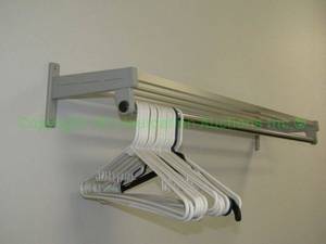 lot 415 image: Magnuson group coat hanger rack and hangers