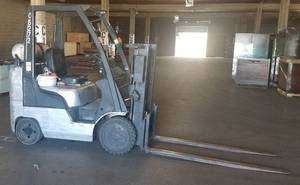 lot 1 image: NISSAN Forklift Model MCPL02A25LV in running condition with long and short sets of forks.. Unit has been well maintained and serviced. PLEASE NOTE THIS ITEM HAS A DELAYED PICK UP FOR 831