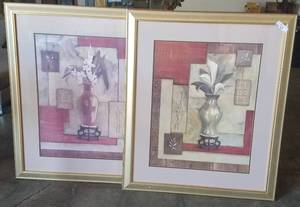 lot 14 image: 2 framed prints in stylecolorcondition shown. You are bidding by the piece
