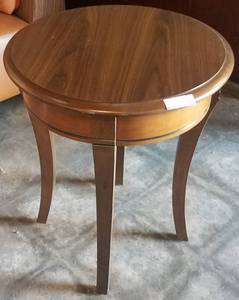 lot 24 image: Large size wooden end table in stylecolorcondition shown.