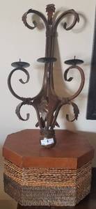 lot 29 image: Metal sconce and decorative box in stylecolorcondition shown.