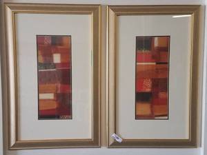 lot 43 image: 2 framed prints in stylecolorcondition shown. You are bidding by the piece