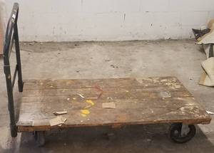 lot 96 image: Flatbed with wooden platform as shown.