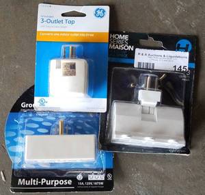lot 145 image: Lot of new outlet adapters in packages as shown.