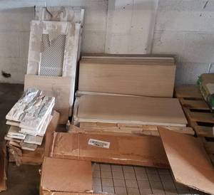 lot 146 image: Lot of assorted ceramic tile in stylessizescolorscondition shown.