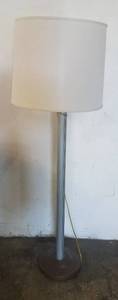 lot 320 image: Silver with Bronze Accent Floor Lamp in stylecolor shown. Condition varies. Please Note These items will be distributed on a First come - First served basis. You are bidding by the piece