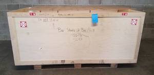 lot 260 image: 5 large wood shipping crates in assorted sizes as shown. You are bidding by the piece