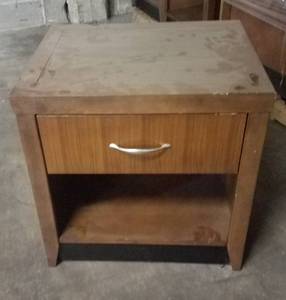 lot 347 image: Nightstand in medium finish in stylecolor shown. Condition varies. Please Note These items will be distributed on a First come - First served basis. You are bidding by the piece