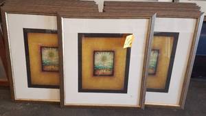 lot 265 image: Framed prints in stylecolor shown. Condition varies. Please Note These items will be distributed on a First come - First served basis. You are bidding by the piece