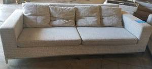 lot 385 image: Grey sofas in stylecolor shown. Condition varies. Please Note These items will be distributed on a First come - First served basis. You are bidding by the piece