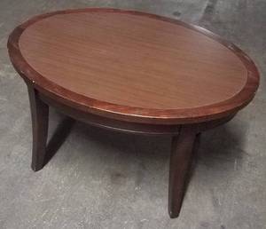 lot 412 image: Oval accent  coffee tables in stylecolorcondition shown. Condition varies. Please Note These items will be distributed on a First come - First served basis. You are bidding by the piece