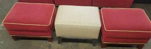 lot 481 image: Lot of assorted ottomans in stylescolorscondition shown. You are bidding by the piece