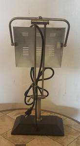 lot 513 image: Silver desk lamp in stylecolorcondition shown. Please note These will be distributed on a First come - First served basis. You are bidding by the piece