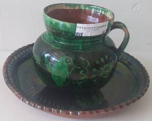 lot 6 image: Vintage 1960s Mexican clay dishes in stylecolorcondition shown. You are bidding by the piece