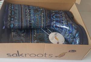 lot 23 image: New Sakroots rainboots with original box in stylecolor shown. Size 9.