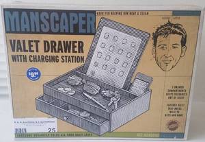 lot 25 image: Manscaper valet drawer in original box as shown.