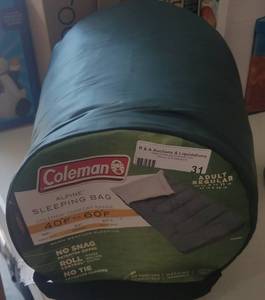 lot 31 image: Coleman sleeping bag in stylecolorcondition shown.