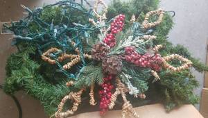 lot 37 image: Lot of assorted Christmas decor as shown.