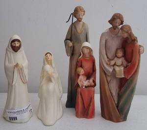 lot 77 image: Lot of nativities in styles shown.