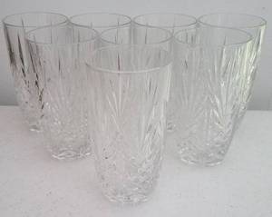 lot 67 image: 8 crystal glasses in style shown. You are bidding by the piece