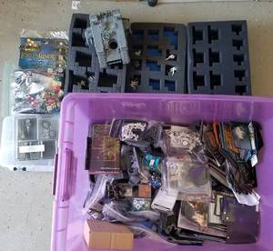 lot 82 image: Lot of warhammer models and more as shown.