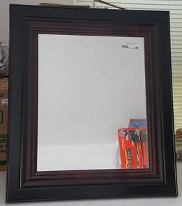lot 131 image: Kirklands mahogany frame 16 x 20 mirror as shown.