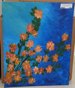 lot 133 image: Oil canvas painting as shown.