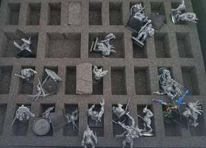 lot 48 image: Warhammer models in Citadel storage case as shown.