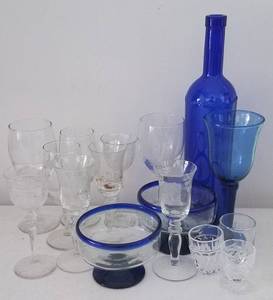 lot 55 image: Lot of assorted wine gobletsglasses and more as shown.