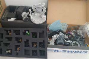 lot 56 image: Warhammer models and such as shown.