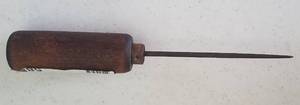 lot 58 image: Antique ice pick in solid condition for its age as shown.