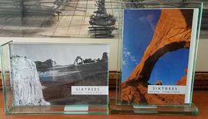 lot 161 image: 2 new glass picture frames as shown. Both have chipped corners. See pictures.