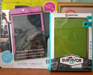 lot 168 image: New boogie board and tablet cover as shown.