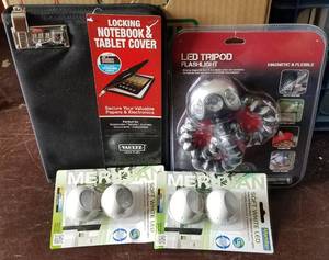 lot 175 image: New locking tablet cover, flashlight and lights as shown.