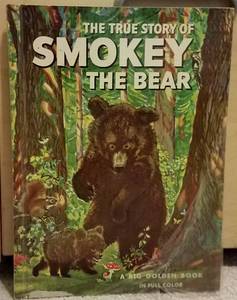 lot 195 image: Vintage 1955 The True Story of Smokey the Bear illustrated book as shown.